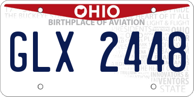 OH license plate GLX2448