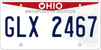 OH license plate GLX2467