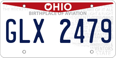OH license plate GLX2479
