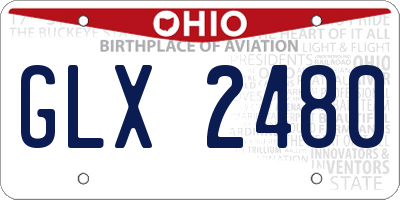 OH license plate GLX2480