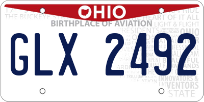 OH license plate GLX2492