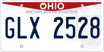 OH license plate GLX2528