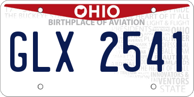OH license plate GLX2541