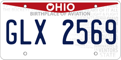 OH license plate GLX2569
