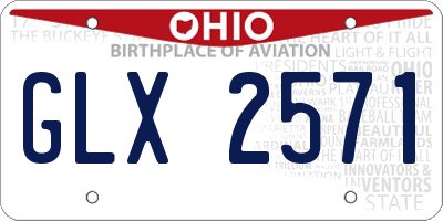 OH license plate GLX2571