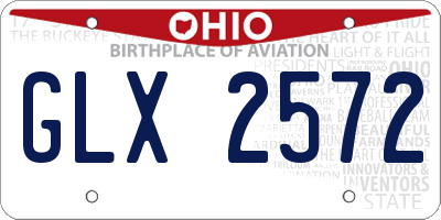 OH license plate GLX2572