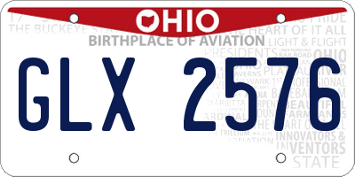 OH license plate GLX2576