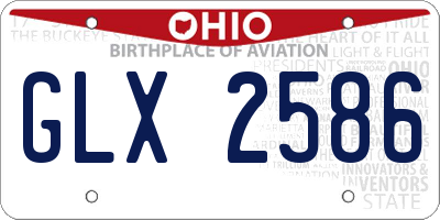 OH license plate GLX2586