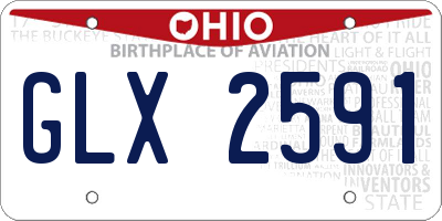OH license plate GLX2591