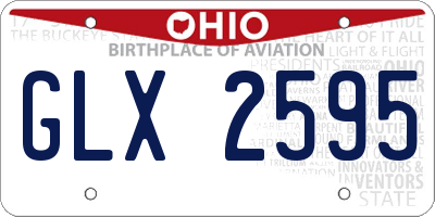 OH license plate GLX2595