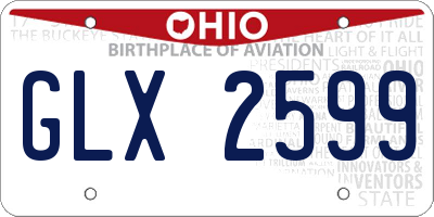 OH license plate GLX2599
