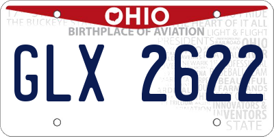 OH license plate GLX2622