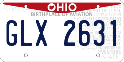 OH license plate GLX2631