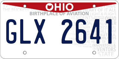 OH license plate GLX2641