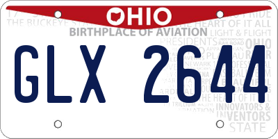 OH license plate GLX2644