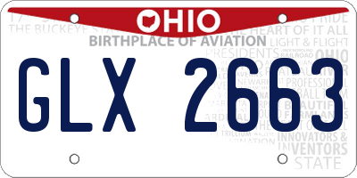 OH license plate GLX2663