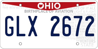 OH license plate GLX2672