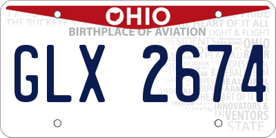 OH license plate GLX2674