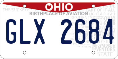 OH license plate GLX2684