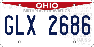 OH license plate GLX2686