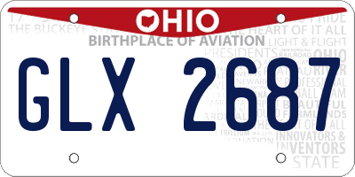 OH license plate GLX2687