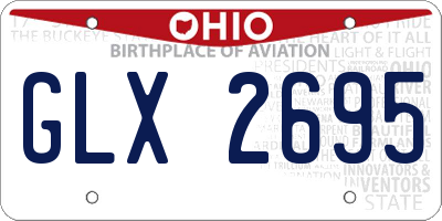 OH license plate GLX2695
