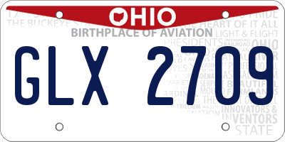 OH license plate GLX2709