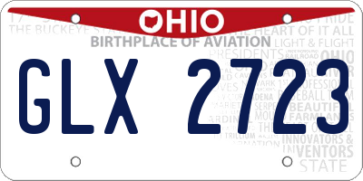 OH license plate GLX2723