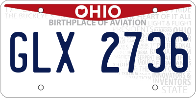 OH license plate GLX2736