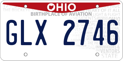 OH license plate GLX2746
