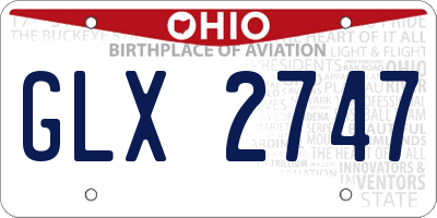 OH license plate GLX2747