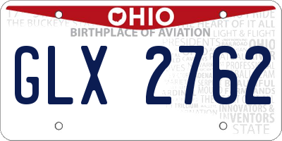 OH license plate GLX2762