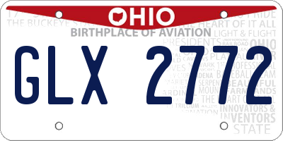 OH license plate GLX2772