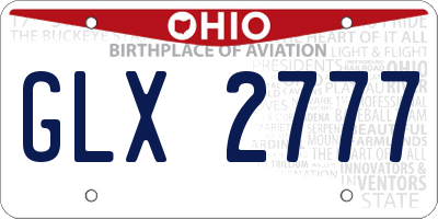 OH license plate GLX2777