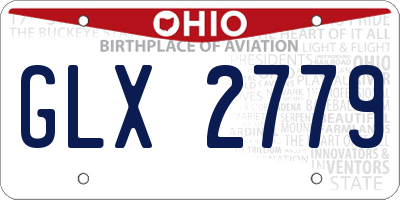 OH license plate GLX2779