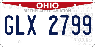 OH license plate GLX2799