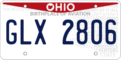 OH license plate GLX2806