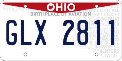 OH license plate GLX2811
