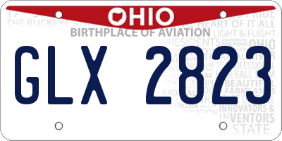OH license plate GLX2823