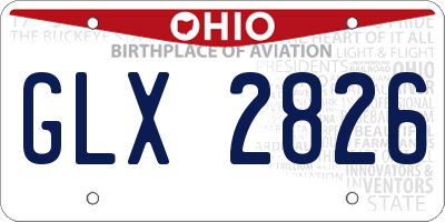 OH license plate GLX2826