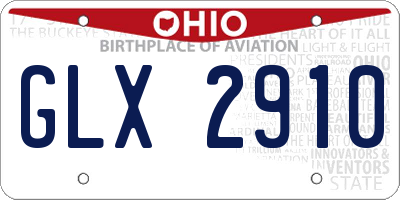 OH license plate GLX2910
