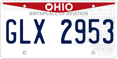OH license plate GLX2953