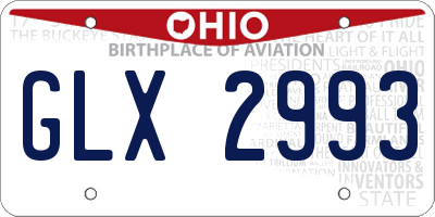 OH license plate GLX2993