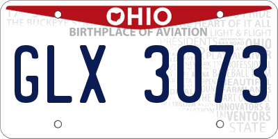 OH license plate GLX3073