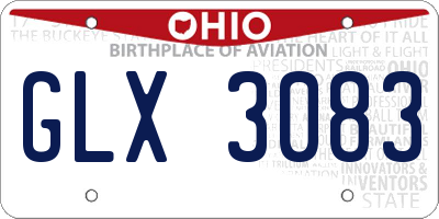 OH license plate GLX3083