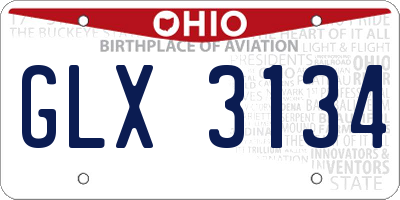 OH license plate GLX3134