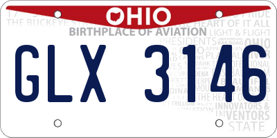 OH license plate GLX3146