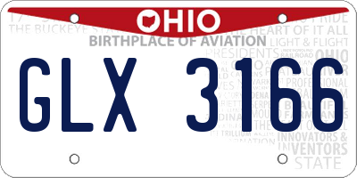 OH license plate GLX3166