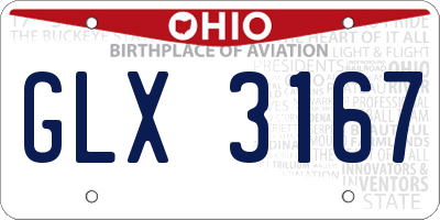 OH license plate GLX3167