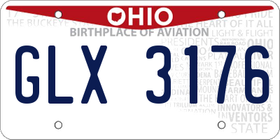 OH license plate GLX3176